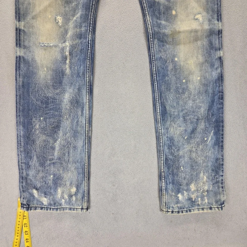 Diesel Jeans Mens 31x32 Blue Safado Regular Slim Straight Button Fly Italy 0886P